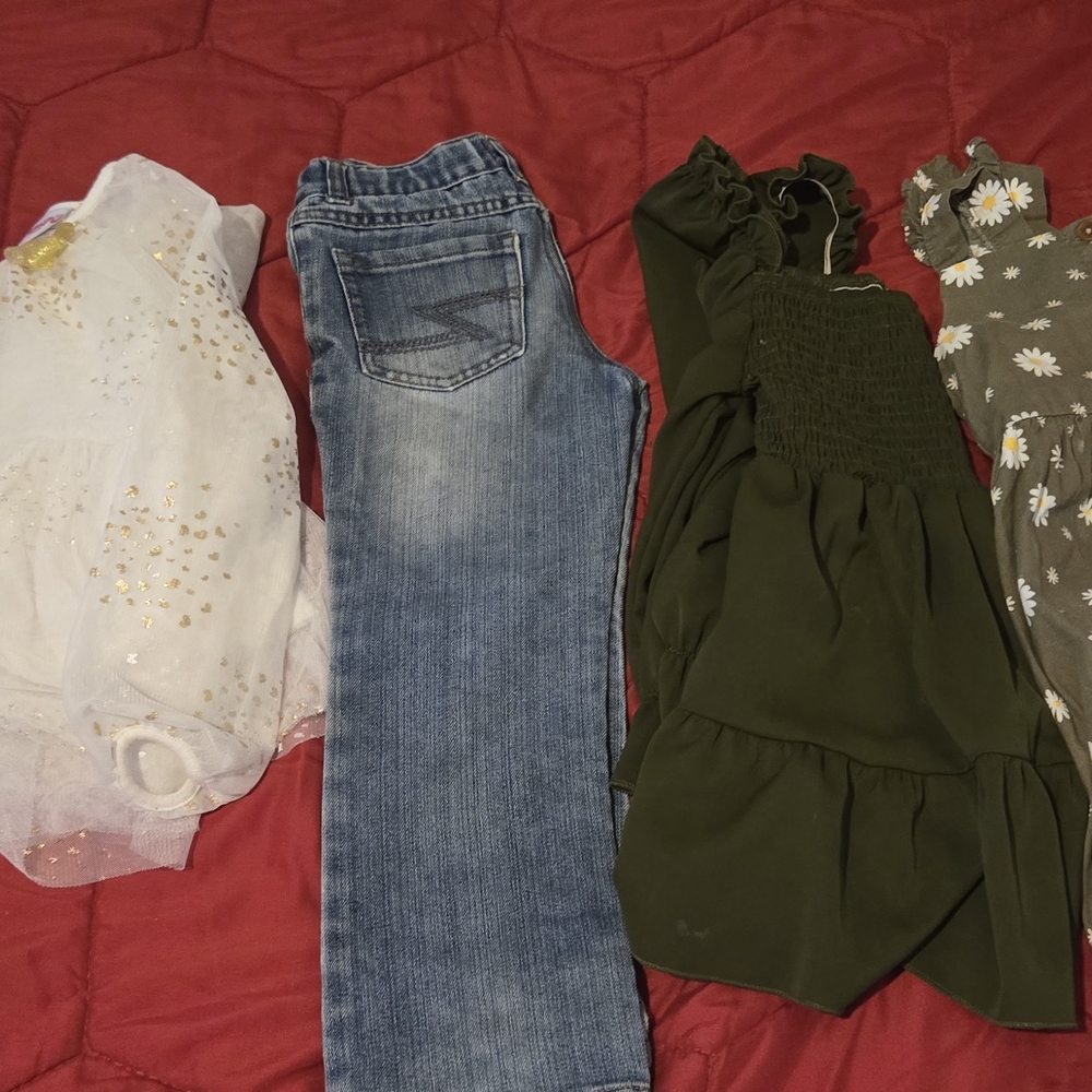 Stylish Kids Clothing Set with Jeans and Dresses